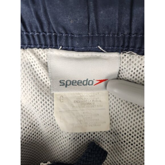 Speedo Swim/Board Shorts Mens Size Large Blue/White Palm Leaves Print - Picture 9 of 12